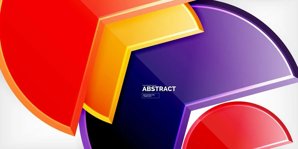 Trendy round shapes with triangular angle design element. Vector Illustration Stock Illustration