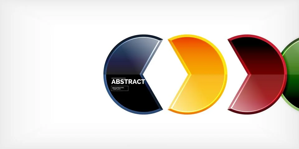 Trendy round shapes with triangular angle design element. Vector Illustration Stock Illustration