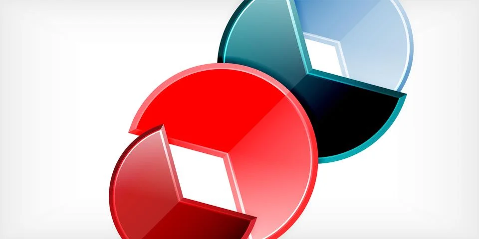 Trendy round shapes with triangular angle design element. Vector Illustration Stock Illustration