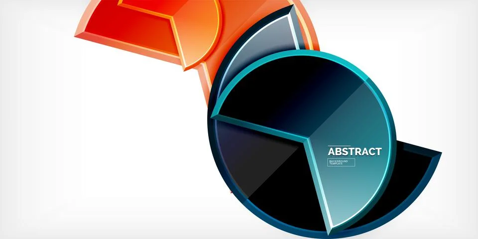 Trendy round shapes with triangular angle design element. Vector Illustration Stock Illustration