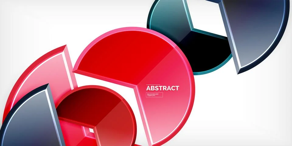 Trendy round shapes with triangular angle design element. Vector Illustration Illustrazione stock