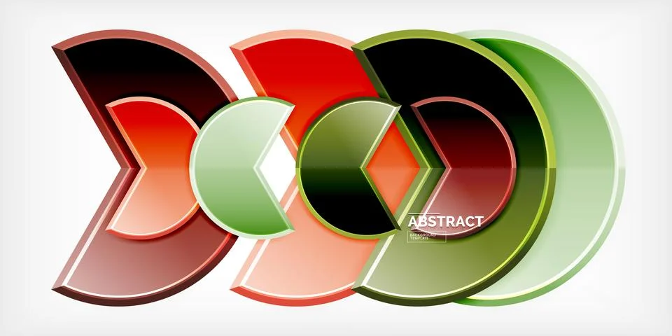 Trendy round shapes with triangular angle design element. Vector Illustration Illustrazione stock