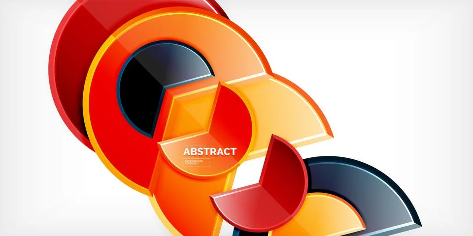 Trendy round shapes with triangular angle design element. Vector Illustration Stock Illustration