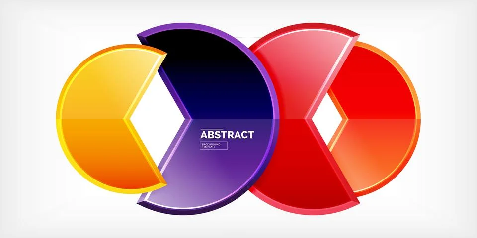 Trendy round shapes with triangular angle design element. Vector Illustration Illustrazione stock