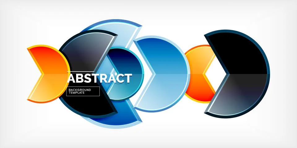 Trendy round shapes with triangular angle design element. Vector Illustration 스톡 일러스트