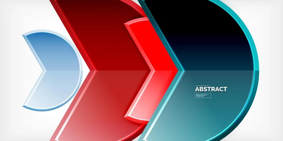 Trendy round shapes with triangular angle design element. Vector Illustration Illustrazione stock