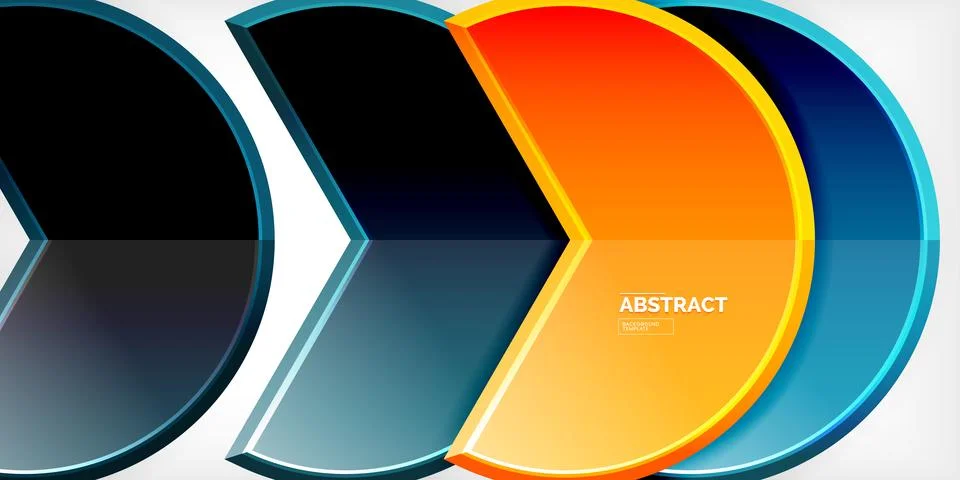 Trendy round shapes with triangular angle design element. Vector Illustration Stockillustratie