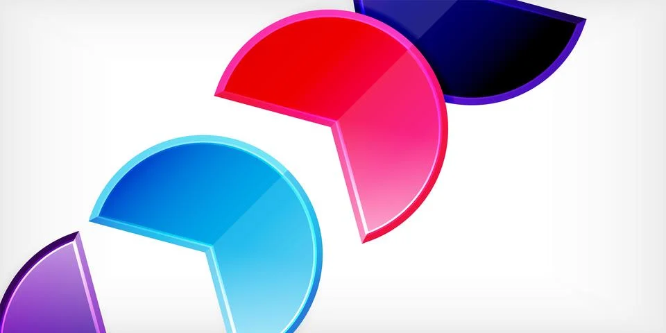 Trendy round shapes with triangular angle design element. Vector Illustration Ilustração Stock