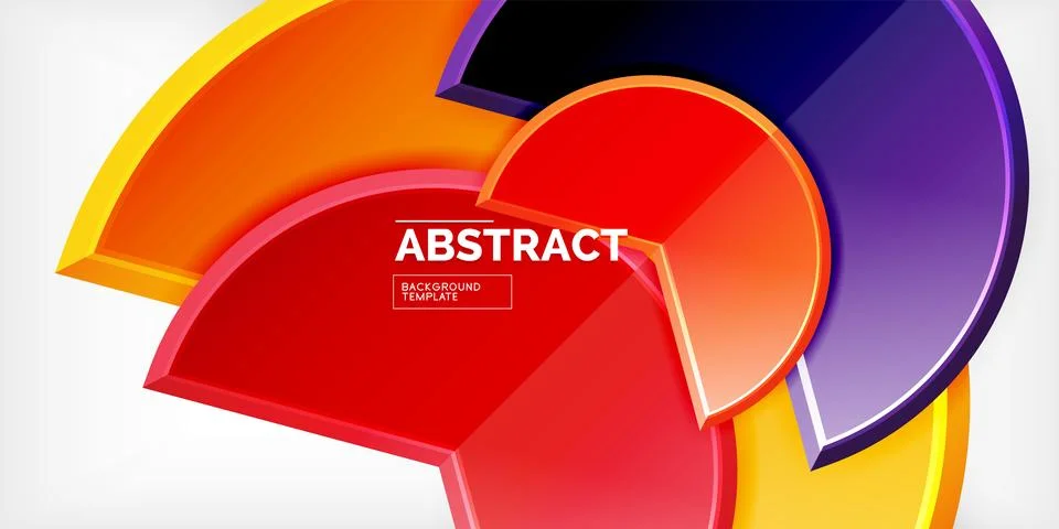 Trendy round shapes with triangular angle design element. Vector Illustration Ilustração Stock