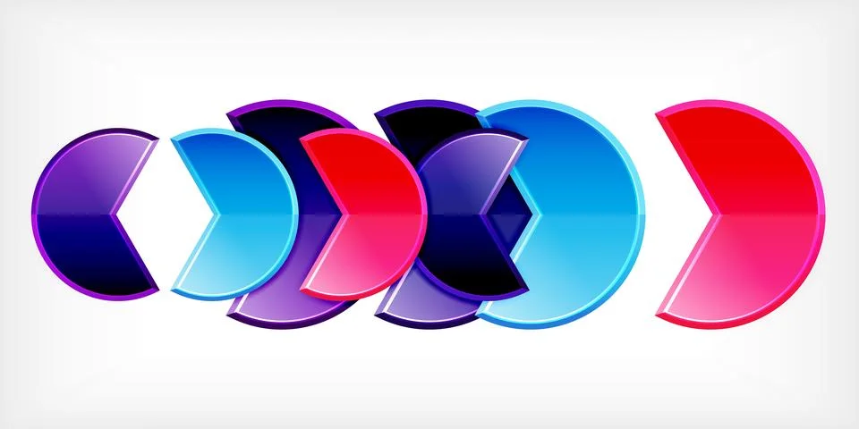 Trendy round shapes with triangular angle design element. Vector Illustration Stockillustratie