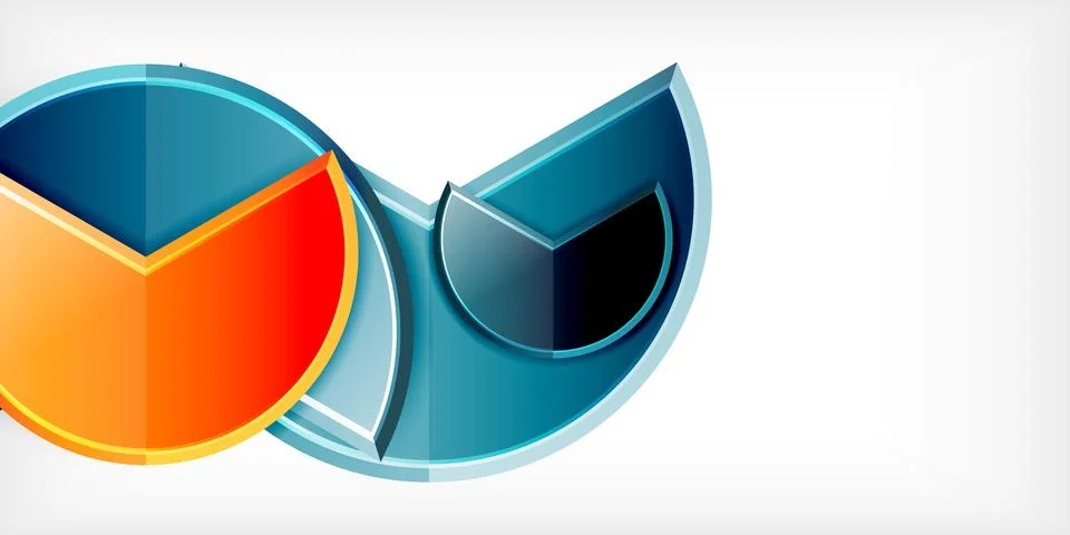 Trendy round shapes with triangular angle design element. Vector Illustration Ilustración de archivo