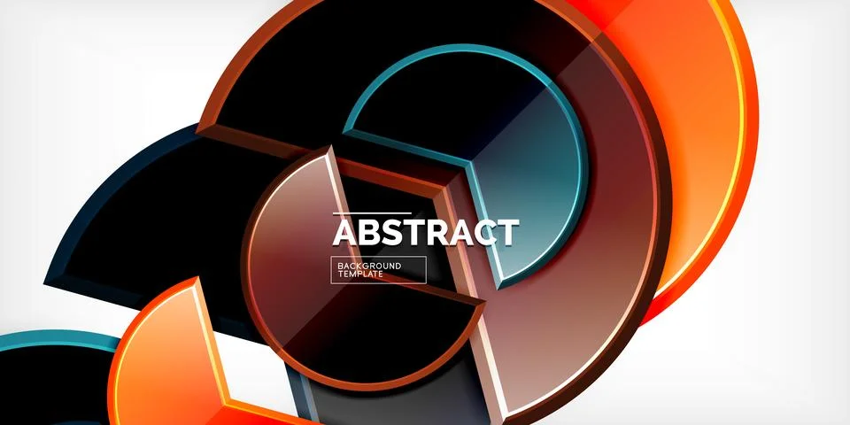 Trendy round shapes with triangular angle design element. Vector Illustration Stock Illustration