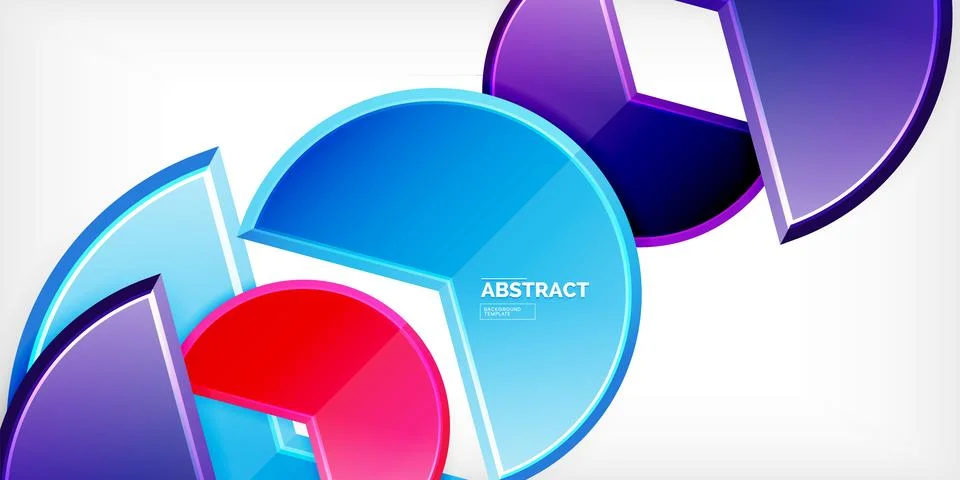 Trendy round shapes with triangular angle design element. Vector Illustration Stock Illustration