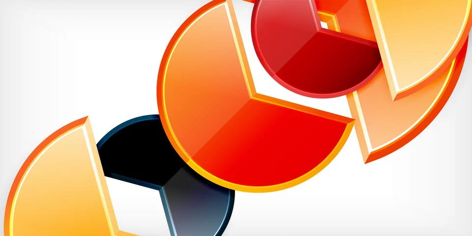 Trendy round shapes with triangular angle design element. Vector Illustration Ilustração Stock