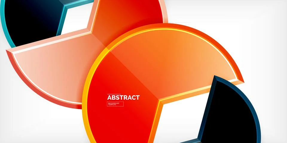 Trendy round shapes with triangular angle design element. Vector Illustration Stockillustratie