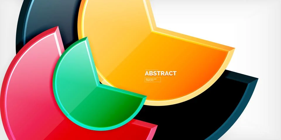 Trendy round shapes with triangular angle design element. Vector Illustration Illustrazione stock