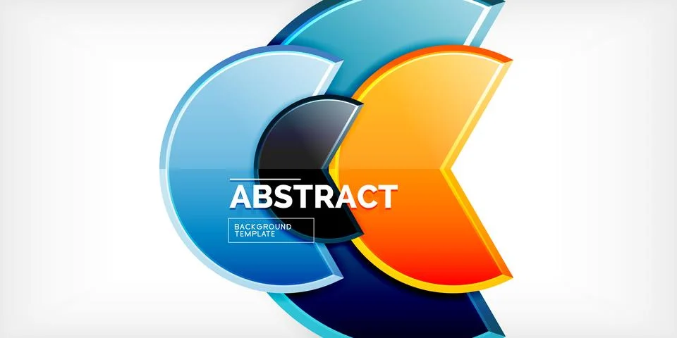 Trendy round shapes with triangular angle design element. Vector Illustration イラスト素材