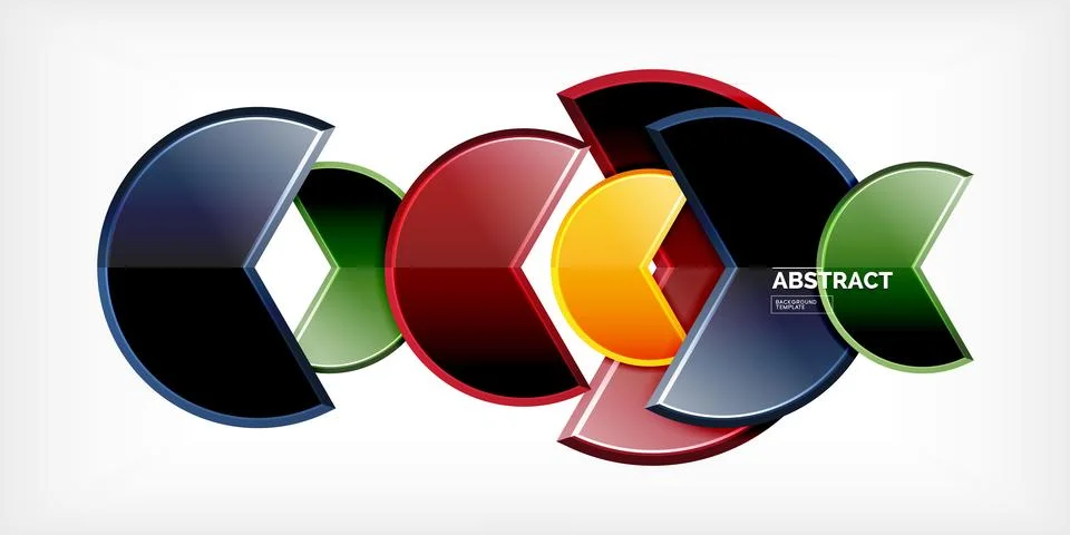 Trendy round shapes with triangular angle design element. Vector Illustration Stock Illustration