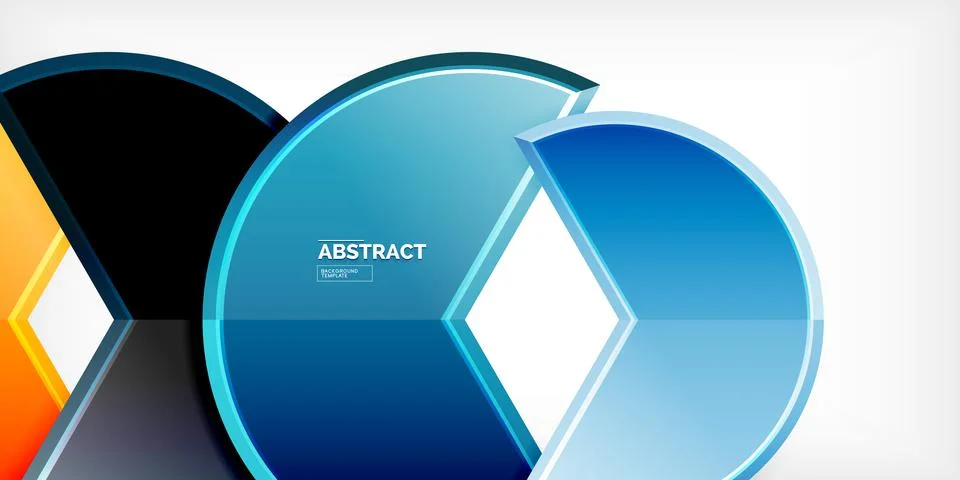 Trendy round shapes with triangular angle design element. Vector Illustration 스톡 일러스트