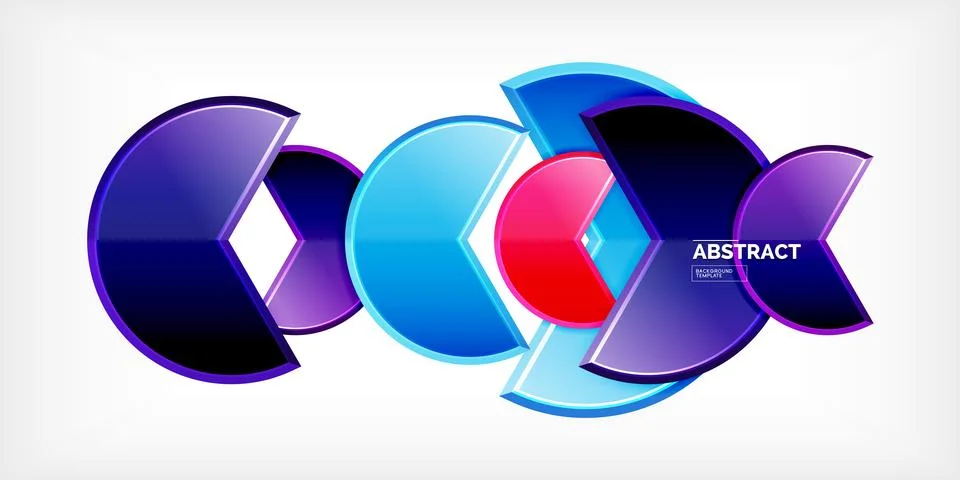 Trendy round shapes with triangular angle design element. Vector Illustration Stockillustratie