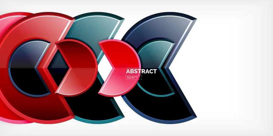 Trendy round shapes with triangular angle design element. Vector Illustration Illustrazione stock