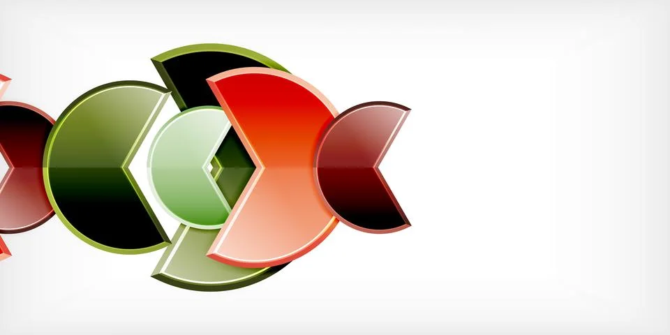 Trendy round shapes with triangular angle design element. Vector Illustration 스톡 일러스트