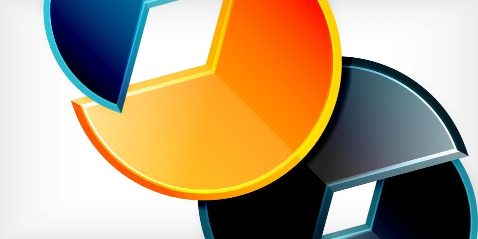 Trendy round shapes with triangular angle design element. Vector Illustration 스톡 일러스트