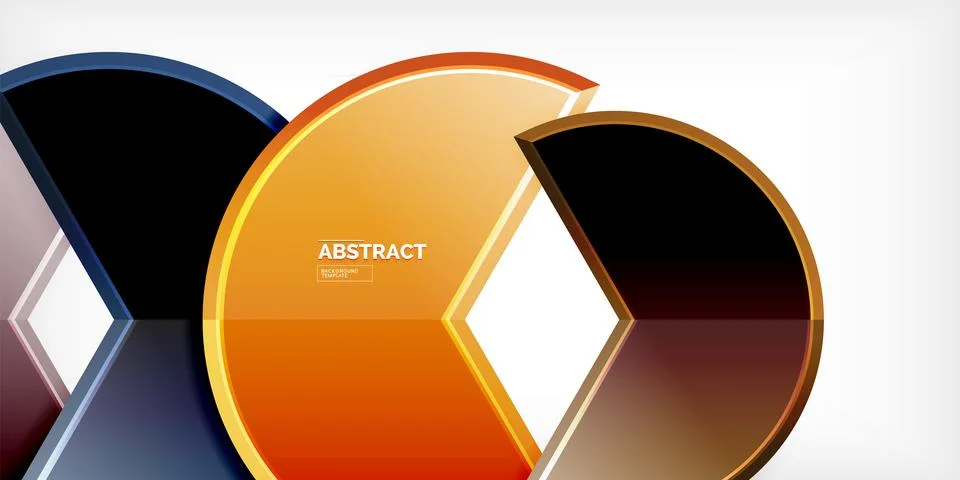 Trendy round shapes with triangular angle design element. Vector Illustration Ilustración de archivo