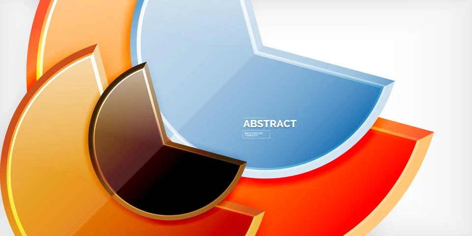 Trendy round shapes with triangular angle design element. Vector Illustration Illustrazione stock