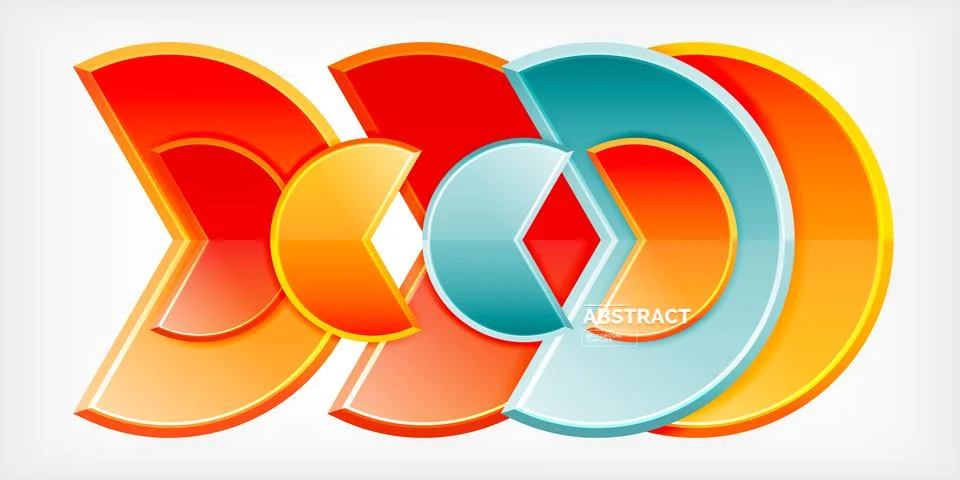 Trendy round shapes with triangular angle design element. Vector Illustration 스톡 일러스트