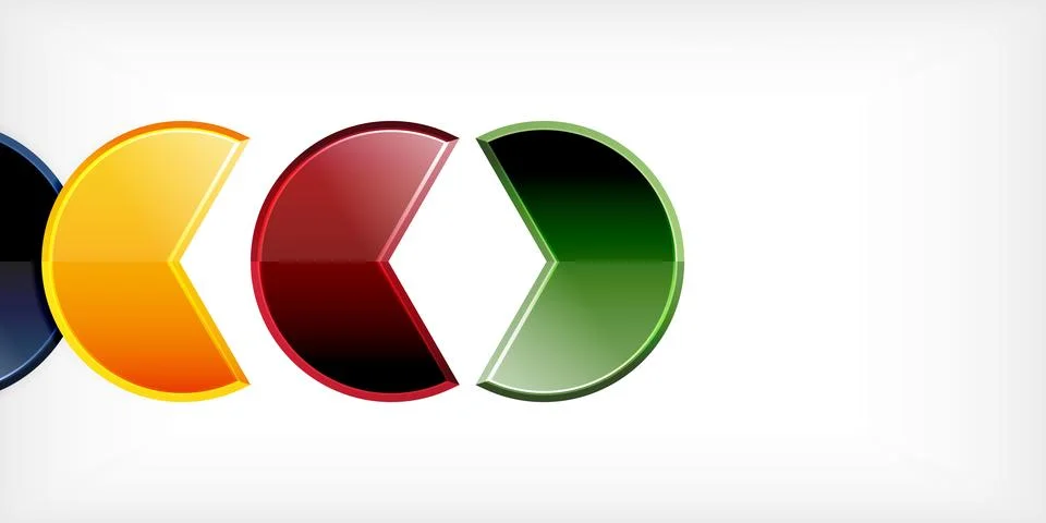 Trendy round shapes with triangular angle design element. Vector Illustration Ilustração Stock