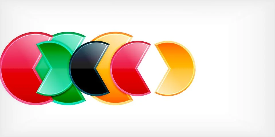 Trendy round shapes with triangular angle design element. Vector Illustration Illustrazione stock