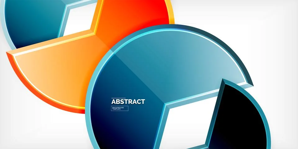 Trendy round shapes with triangular angle design element. Vector Illustration 스톡 일러스트