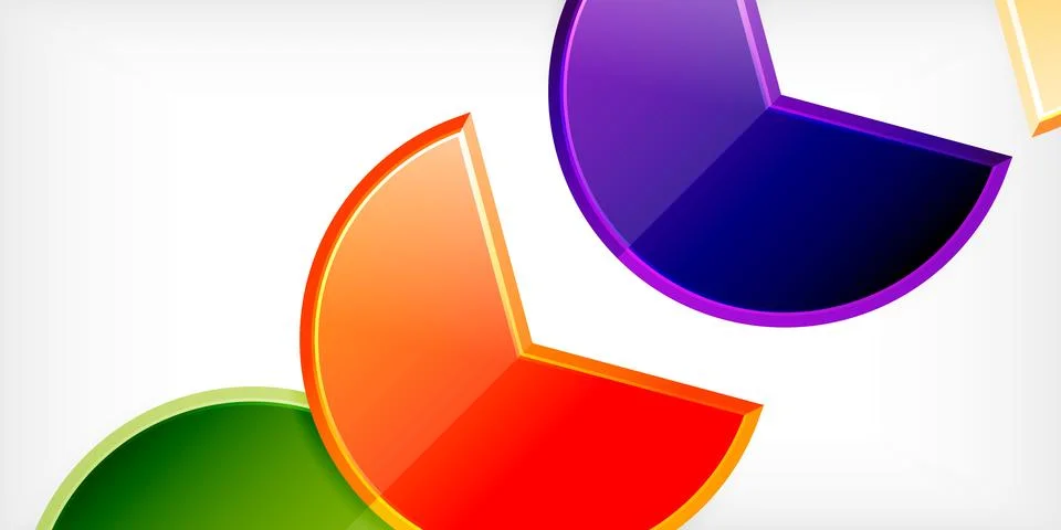 Trendy round shapes with triangular angle design element. Vector Illustration Illustrazione stock