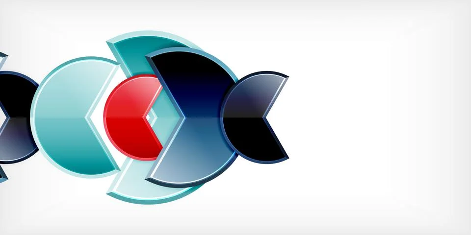 Trendy round shapes with triangular angle design element. Vector Illustration 库存插图