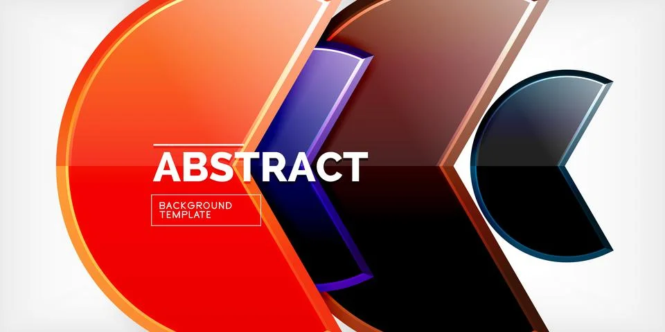 Trendy round shapes with triangular angle design element. Vector Illustrati.. Stock Illustration
