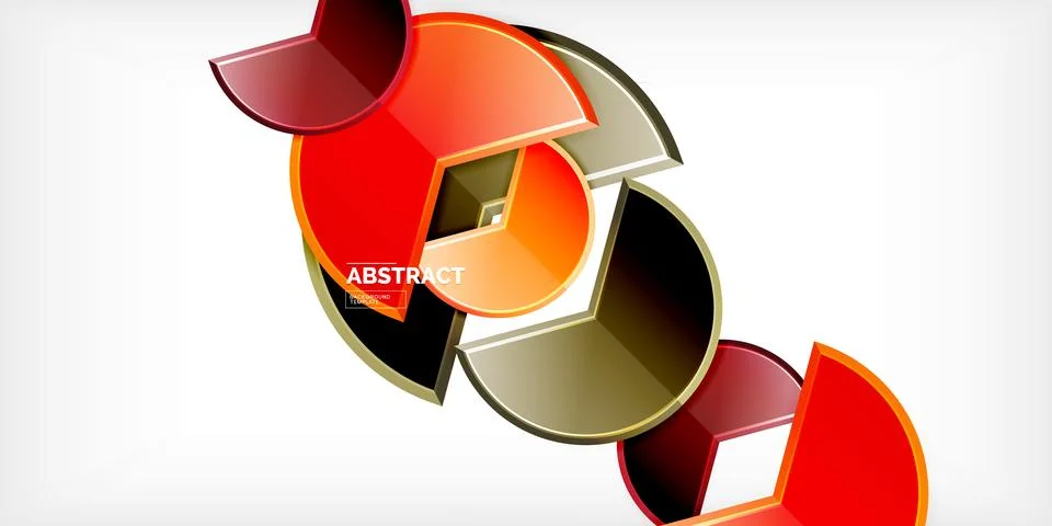 Trendy round shapes with triangular angle design element. Vector Illustration Ilustração Stock