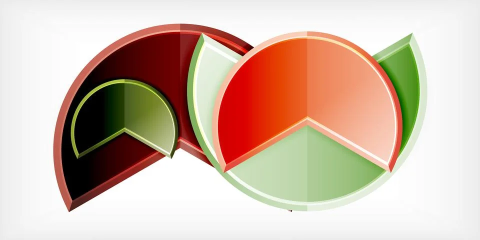 Trendy round shapes with triangular angle design element. Vector Illustration 库存插图
