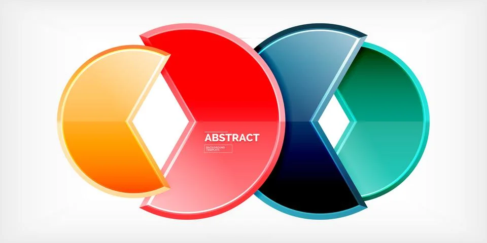 Trendy round shapes with triangular angle design element. Vector Illustration 库存插图