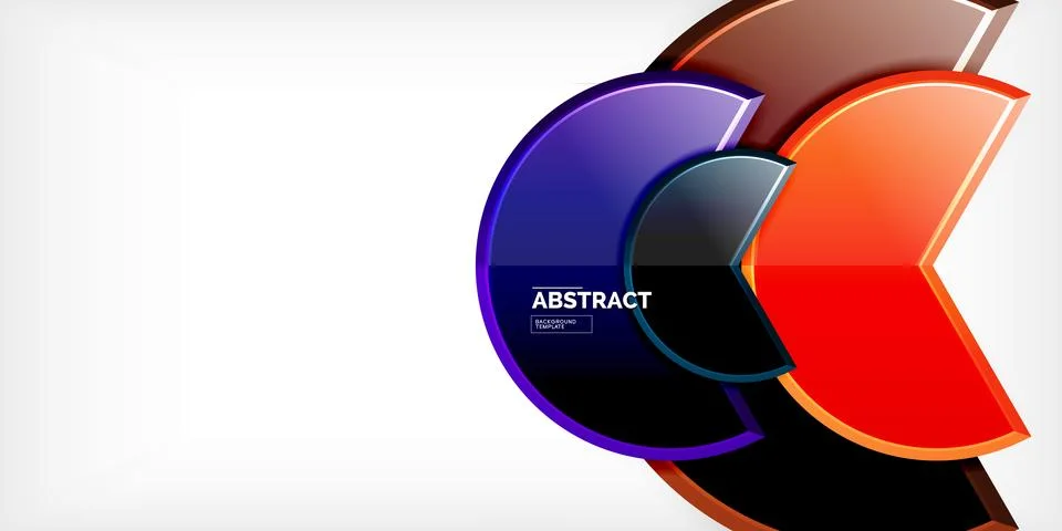 Trendy round shapes with triangular angle design element. Vector Illustration Ilustração Stock