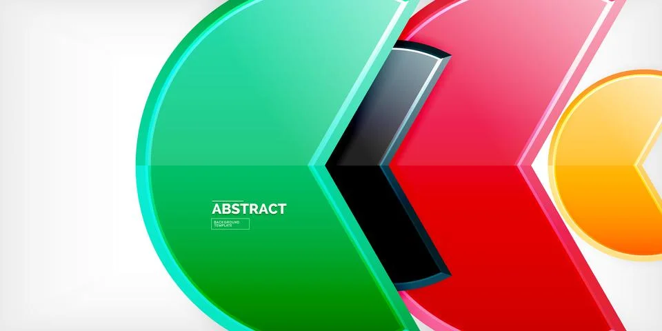 Trendy round shapes with triangular angle design element. Vector Illustration Stockillustratie