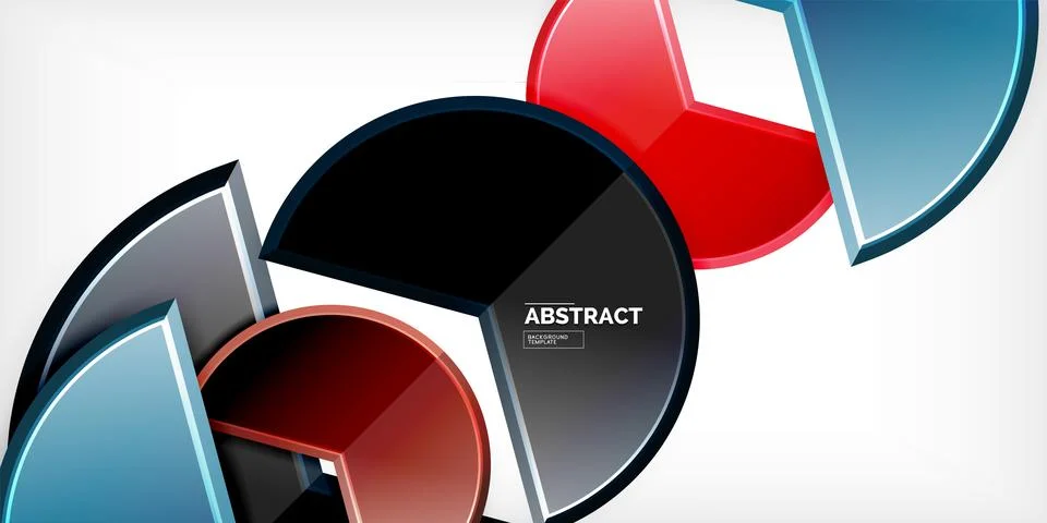 Trendy round shapes with triangular angle design element. Vector Illustration Stock Illustration