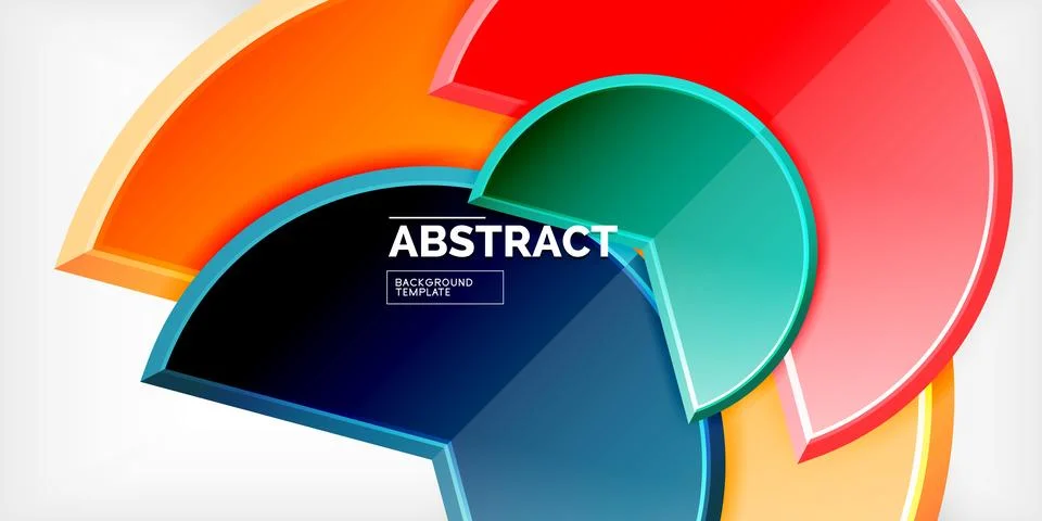 Trendy round shapes with triangular angle design element. Vector Illustration Stock Illustration
