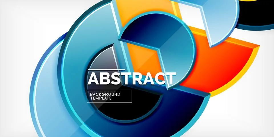 Trendy round shapes with triangular angle design element. Vector Illustration Ilustração Stock