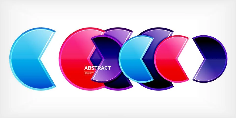 Trendy round shapes with triangular angle design element. Vector Illustration Stockillustratie