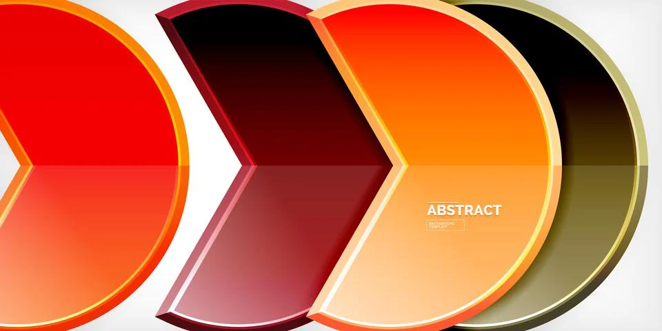 Trendy round shapes with triangular angle design element. Vector Illustration Illustrazione stock