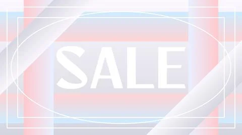Trendy Sale pastel gradient vector banner design for media advertising. Stock Illustration