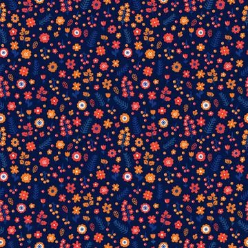 Trendy seamless floral pattern. Beautiful colored background for fabric. Sc.. Stock Illustration