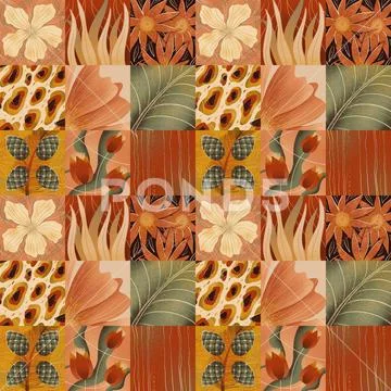 Trendy Seamless Floral Pattern in hand drawn style. Ditsy repeated textile an Stock Illustration