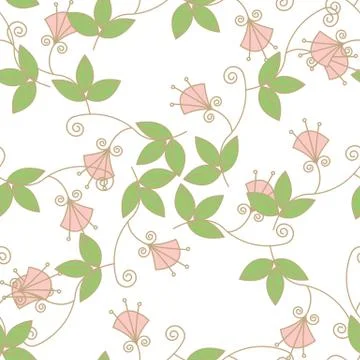 Trendy Seamless Floral Pattern In Stock Illustration